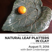 Natural Leaf Platters in Clay