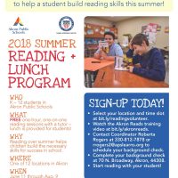 Gallery 1 - VOLUNTEERS NEEDED: Summer Reading Lunch Program for students K - 12