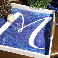 Pour Painting Monogram Tray - Create and Paint Sip Party Art Maker Class