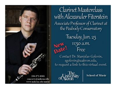Masterclass with clarinetist Alexander Fiterstein [NEW DATE]