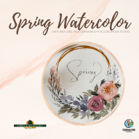 Spring Watercolor & Calligraphy