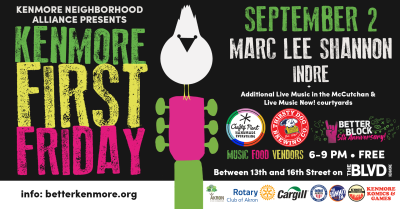 Sept. 2 Kenmore First Friday: Marc Lee Shannon, Crafty Mart & More!