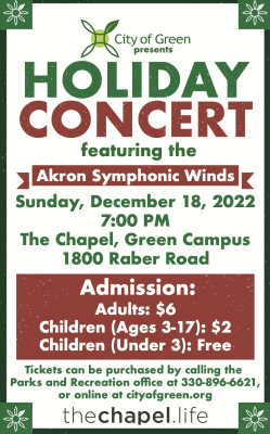 Holiday Concert featuring Akron Symphonic Winds
