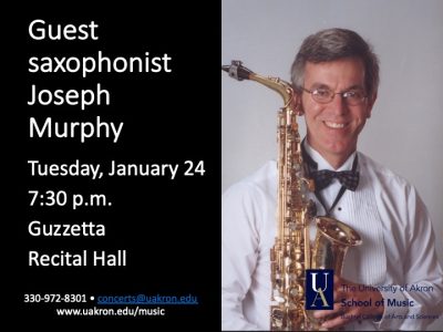 Guest saxophonist Joseph Murphy