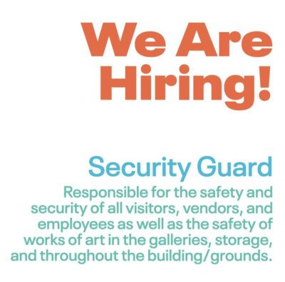 The Akron Art Museum is hiring a full-time Security Guard