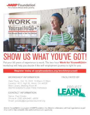 Work For Yourself@50+ Workshop