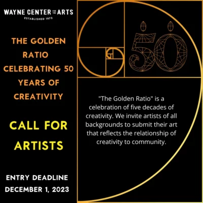Call for Art: The Golden Ratio: Celebrating 50 years of Creativity