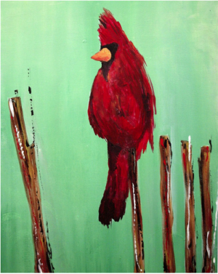 Sip & Paint at Danny Boy's: Spring Cardinal