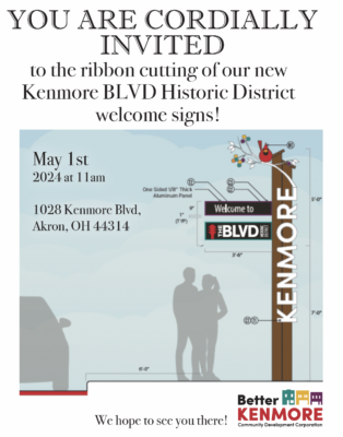 Ribbon Cutting- Kenmore BLVD Historic District Welcome Signs