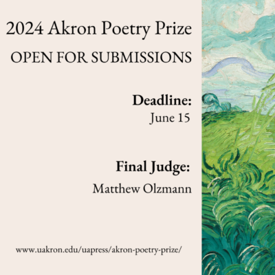 2024 Akron Poetry Prize Open for Submissions