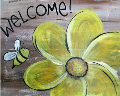 Paint Night at Punts & Pints: Welcome Bee